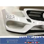 W205 AMG Voorbumper Mercedes C Klasse 2014-2018 + onderlip, Gebruikt, -, Voor, Ophalen of Verzenden