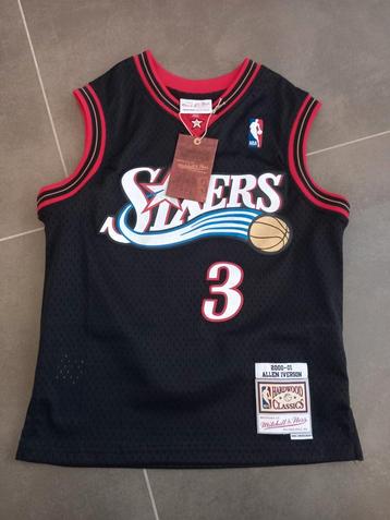 NIEUW-NBA Basketbal kindershirt S-Allen Inverson 2000 2001