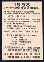 FOLDER PROPAGANDA OORLOG VAN ALGERIJE FLN FRANKRIJK FLN 1958, Verzenden, Landmacht, Boek of Tijdschrift