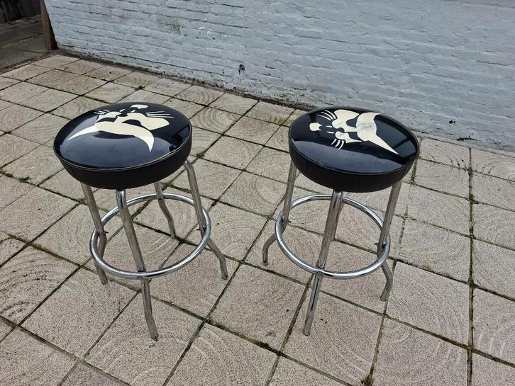 Barkruk van bobcat  graafmachine minigraver mancave stoel, Huis en Inrichting, Barkrukken, Zo goed als nieuw, 60 tot 90 cm, Metaal