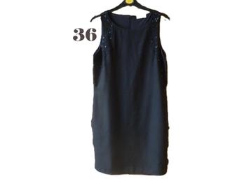 (127)- robe femme t.36 noir - cache cache - beschikbaar voor biedingen