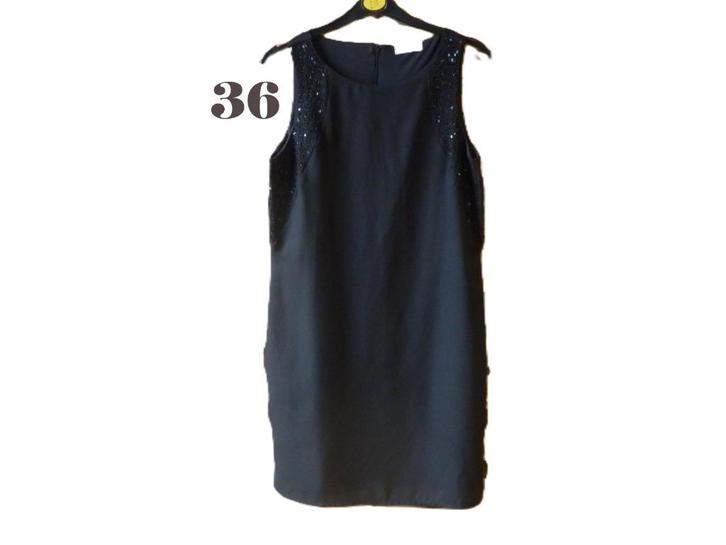 (127)- robe femme t.36 noir - cache cache -, Kleding | Dames, Jurken, Zo goed als nieuw, Maat 36 (S), Zwart, Knielengte, Ophalen of Verzenden