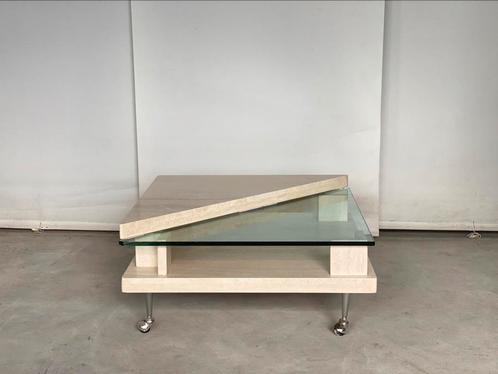 Vintage travertine coffeetable, Antiek en Kunst, Antiek | Meubels | Tafels, Ophalen