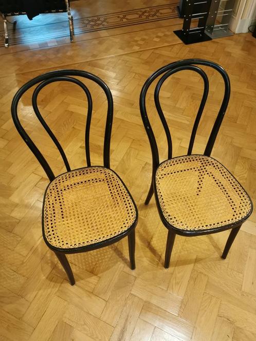 2 chaises vintage "Thonet" par ZPM Radomsko (années 1950), Antiek en Kunst, Antiek | Meubels | Stoelen en Sofa's, Ophalen of Verzenden