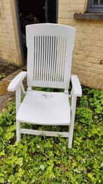 Witte tuinstoel (in verschillende standen), Tuin en Terras, Tuinstoelen, Gebruikt, Ophalen of Verzenden