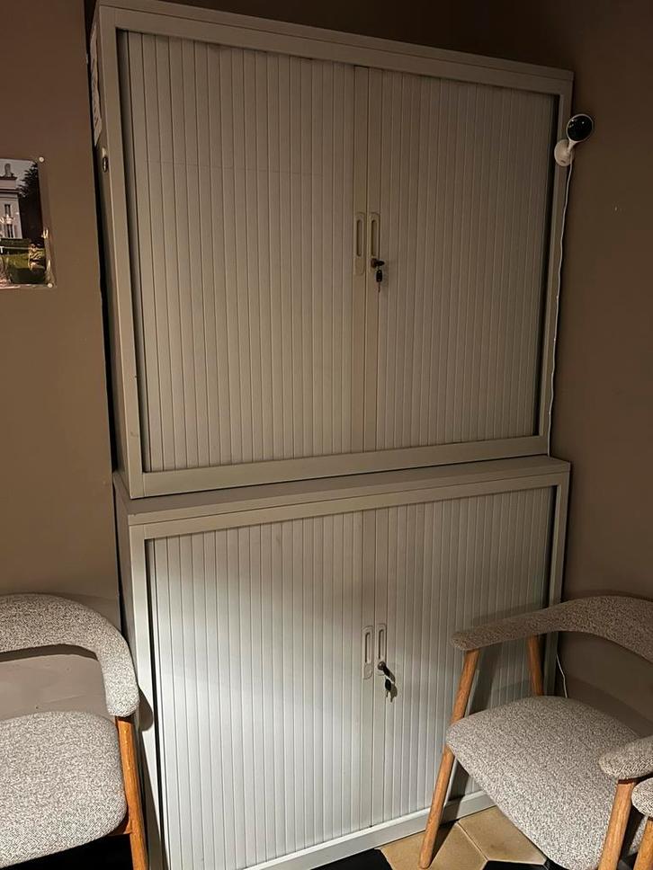 Metalen bureaukasten, Huis en Inrichting, Kasten | Roldeurkasten en Archiefkasten, Zo goed als nieuw, 100 tot 150 cm, 100 tot 150 cm