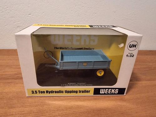 Weeks 3.5 ton trailer Universal Hobbies, Hobby en Vrije tijd, Modelauto's | 1:32, Nieuw, Tractor of Landbouw, Universal Hobbies