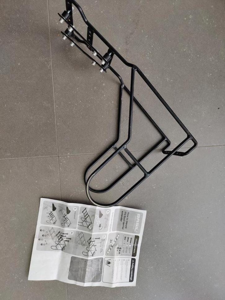 Basil Carrier Extender fiets Bagagedragerverlenger - Zwart, Fietsen en Brommers, Fietsaccessoires | Bagagedragers, Gebruikt, Ophalen of Verzenden