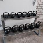 Rubber coated Kettelbelts set + Kettelbelts opbergrek, Sport en Fitness, Fitnessmaterialen, Ophalen, Zo goed als nieuw