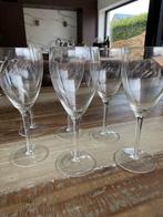 grote wijnglazen - opschrift ‘Vin’ - 6 stuks, Verzamelen, Glas en Drinkglazen, Ophalen, Gebruikt, Overige typen
