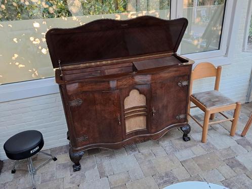 Antieke chippendale LP-kast, Antiek en Kunst, Antiek | Meubels | Kasten, Ophalen of Verzenden