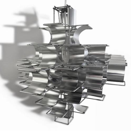 Vintage Space Age Cassiopeia-lamp Max Sauze, Huis en Inrichting, Lampen | Hanglampen, Gebruikt, 50 tot 75 cm, Metaal, Ophalen