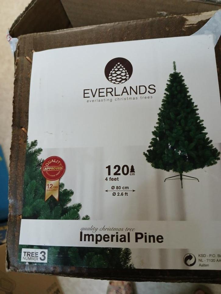 Kerstboom met versiering 1m20, Diversen, Kerst, Zo goed als nieuw, Ophalen