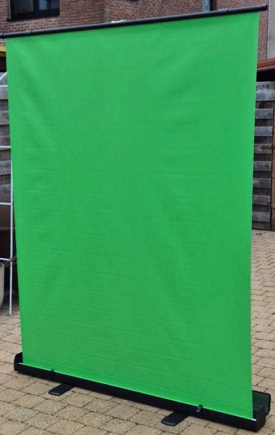 Rollup Greenscreen 150 x 200 cm, TV, Hi-fi & Vidéo, Photo | Studio photo & Accessoires, Comme neuf, Arrière-plan, Enlèvement