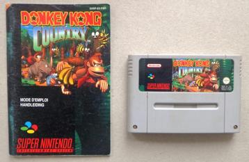 Donkey Kong Country 1 voor de Super Nintendo + boekje beschikbaar voor biedingen