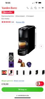 Krups Nespresso Essenza mini. Inclusief 17 cups., Elektronische apparatuur, Koffiemachine-accessoires, Gebruikt, Ophalen