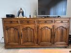 Dressoir in bruin massief eik, Huis en Inrichting, Kasten | Dressoirs, Ophalen, Gebruikt, Eikenhout, 200 cm of meer