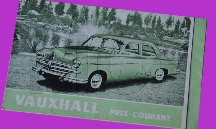 VAUXHALL WYVERN VELOX - Prijslijst / UITERST ZELDZAAM, Boeken, Auto's | Folders en Tijdschriften, Overige merken, Verzenden