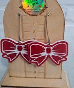 oorbellen rode strik, Handtassen en Accessoires, Oorbellen, Ophalen of Verzenden, Nieuw, Rood, Hangers