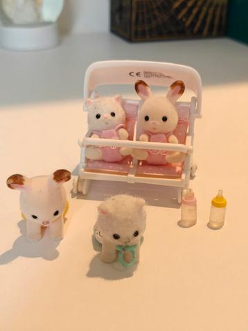 Sylvanian families Dubbelle kinderwagen  beschikbaar voor biedingen