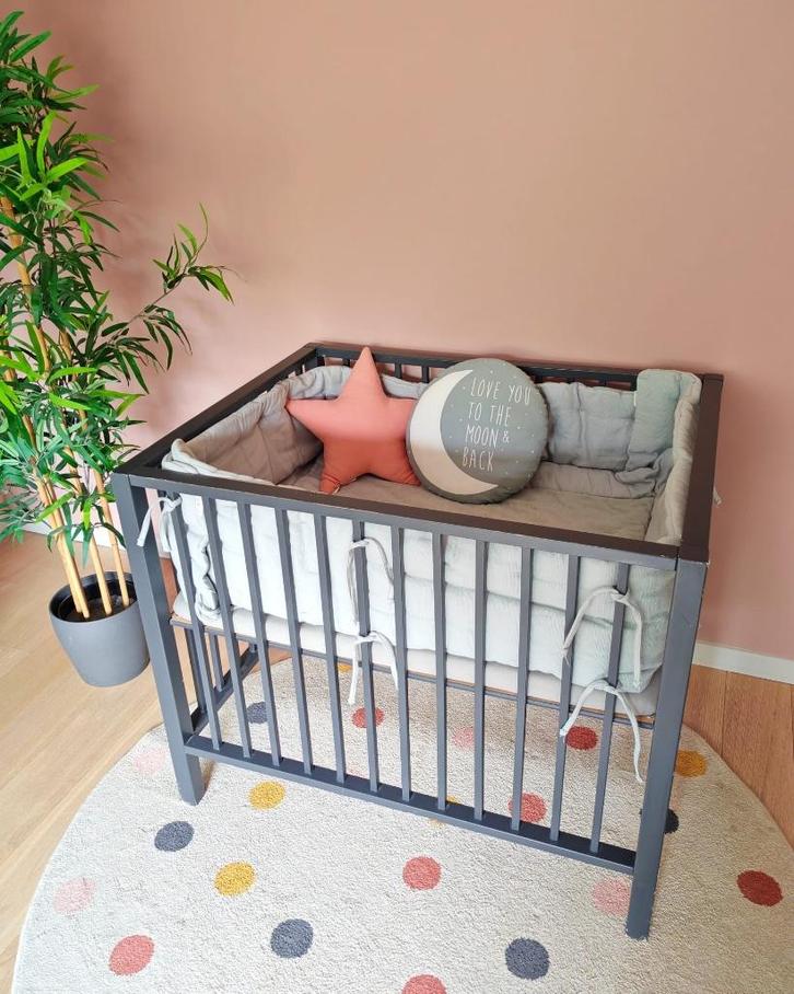 Babypark met bekleding van merk Heart of Gold, Kinderen en Baby's, Babyparken, Gebruikt, Rechthoekig, In hoogte verstelbaar, Boxkleed