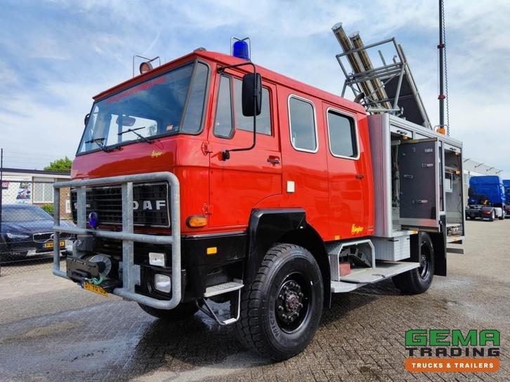DAF FAV 1800 DHTD 360 4x4 Dubbel Cab (10 pers)  Ziegler TS10, Auto's, Vrachtwagens, 4x4, DAF, Diesel, Handgeschakeld, Rood