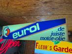 Eurol oil garage mancave lichtreclame lichtbak, Gebruikt, Ophalen of Verzenden