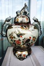 Chinees Draken Antiek Porselein Vaas Meiji 3 delig 😍😎🎁👌, Ophalen of Verzenden