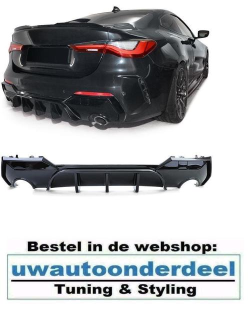 Diffuser Zwart Uitlaat L en R Voor Bmw 4 serie G22 G23 M Pac, Auto diversen, Tuning en Styling, Verzenden