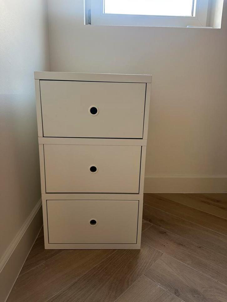 3 Elvarli lades 40x51cm met bijhorende consoles, Huis en Inrichting, Kasten | Ladekasten, Gebruikt, Ophalen
