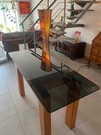 Verlichte glazen tafel, Huis en Inrichting, Tafels | Eettafels, Ophalen, Zo goed als nieuw, Glas