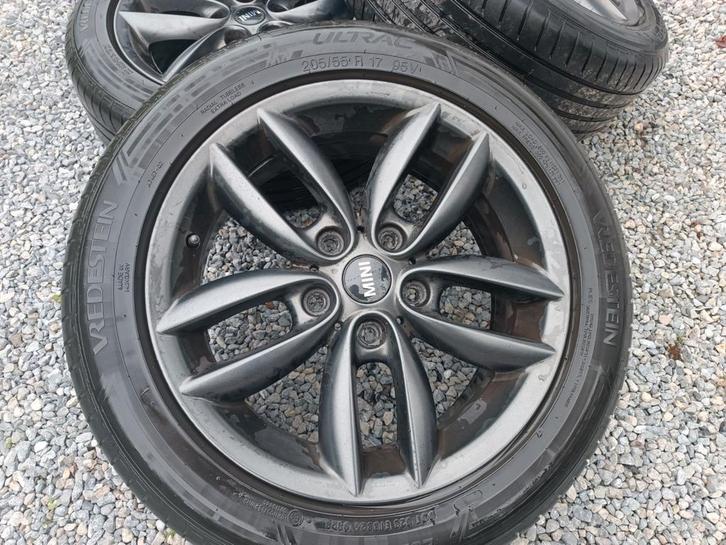 Jantes + pneus Mini 205 55 R17, Auto-onderdelen, Banden en Velgen, Band(en), 17 inch, Ophalen