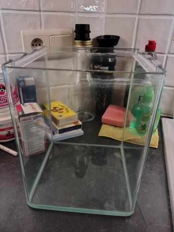 Aquarium 15liter rechthoekig glas, Enlèvement ou Envoi, Utilisé, Aquarium vide