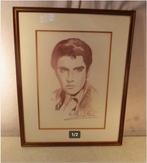 Mooie Tekening van Elvis Presley - 1985 - gesigneerd, Antiek en Kunst, Ophalen of Verzenden
