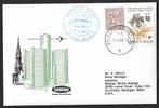 Belgique FDC SABENA 1er vol Bruxelles - Détroit, Enlèvement ou Envoi, Affranchi, Aviation, Oblitération 1er jour
