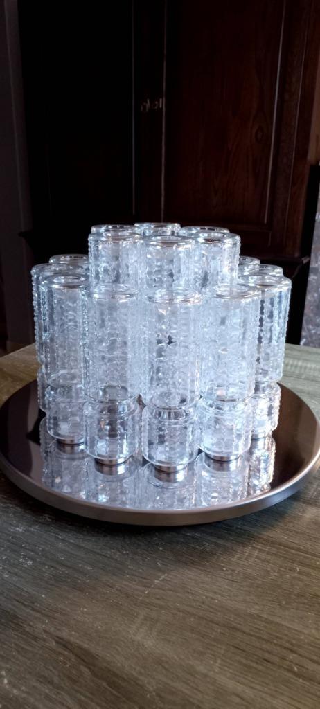 ZELDZAME VINTAGE PLAFONDLAMP, Huis en Inrichting, Lampen | Plafondlampen, Zo goed als nieuw, Glas, Metaal, Ophalen