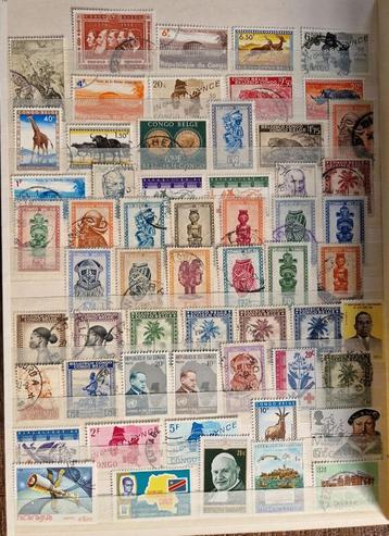 Timbres du Congo belge (50 pièces)