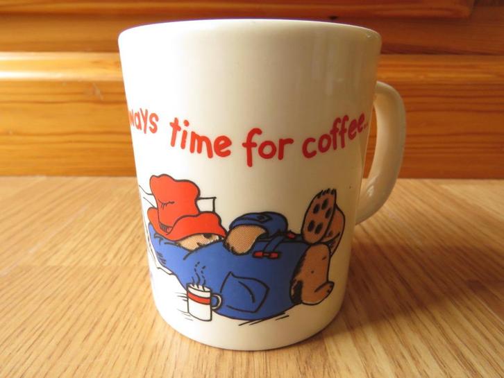 mug tasse Paddington it's always time for ceffee..de 1995, Huis en Inrichting, Keuken | Servies, Zo goed als nieuw, Kop(pen) en/of Schotel(s)