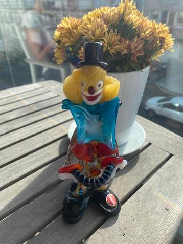 Clown en verre de Murano millésime 1970 