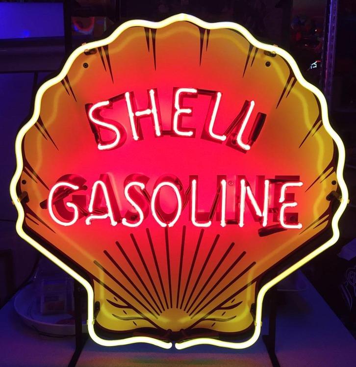 SHell gasoline neon en veel andere USA garage showroom neons, Verzamelen, Merken en Reclamevoorwerpen, Nieuw, Lichtbak of (neon) lamp