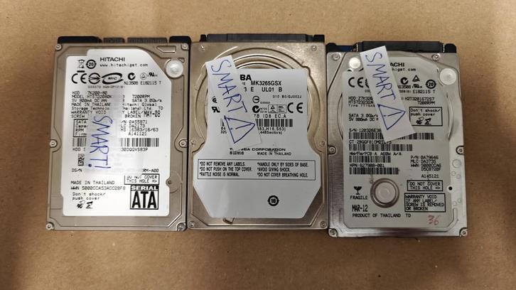 Laptop HDD's met SMART waarschuwing, Computers en Software, Harde schijven, Niet werkend, Laptop, Intern, HDD, SATA, Ophalen of Verzenden