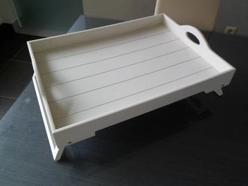 Dienblad-ontbijttafeltje, wit, 52x38x10cm bijna niet gebruik beschikbaar voor biedingen