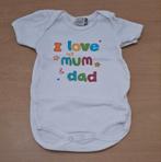 ~ Body I love mom & dad (taille 68), Enfants & Bébés, Vêtements de bébé | Taille 68, Enlèvement ou Envoi, Comme neuf, Garçon ou Fille
