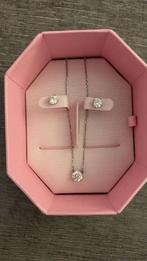 swarovski ketting en oorbellen, Nieuw, Ophalen of Verzenden, Zilver, Grijs