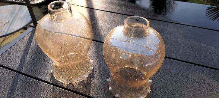 Vintage lampenkap, Huis en Inrichting, Lampen | Lampenkappen, Gebruikt, Minder dan 25 cm, Rond, Overige kleuren, Ophalen of Verzenden