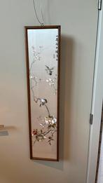 Houten kader met Japans handwerk bloemen en vogels, Huis en Inrichting, Overige materialen, Minder dan 50 cm, Ophalen of Verzenden