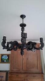 Luster 7 armen, Huis en Inrichting, Lampen | Kroonluchters, Ophalen, Gebruikt, Hout