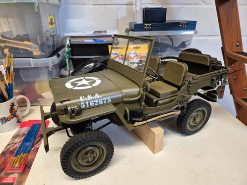 Crawler rc jeep willy 1/6    54cm  topper!, Hobby en Vrije tijd, Modelbouw | Radiografisch | Overige, Zo goed als nieuw, Ophalen