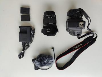 Canon EOS 850D + groothoeklens + microfoon – ideale starters beschikbaar voor biedingen