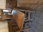 Massief eiken eetplaats + kasten + salon, Huis en Inrichting, Complete eetkamers, Ophalen, Zo goed als nieuw